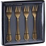 Excellent Houseware Pastry forks - 4 pieces - gold colored