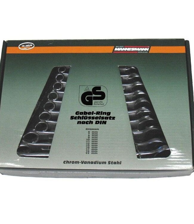 Brüder Mannesmann  Steek-ringsleutelset DIN - 12 delig