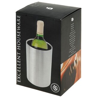 Excellent Houseware Doppelwandiger Weinkühler aus Edelstahl
