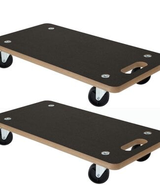 Ceruzo 2 Meubelrollers - Verhuistrolley - 250 kg - 59 x 29 cm