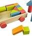 Houten Blokkenkar met 20 Blokken