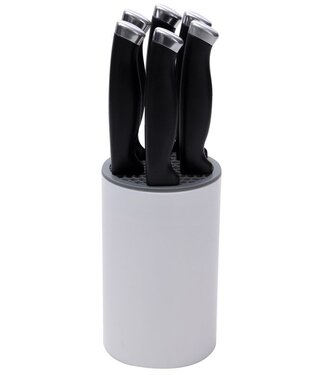 Renberg RVS  steakmessen in houder (7 dlg)