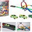 Car track playset with launcher and 4