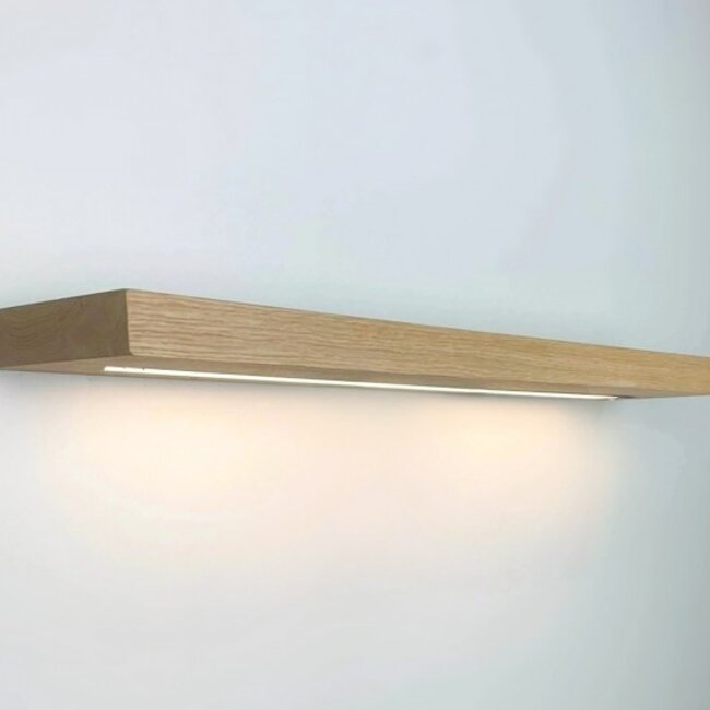 Wandplank met LED verlichting - Bruin