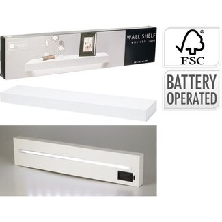 Trends4You Wandplank met LED verlichting - Wit