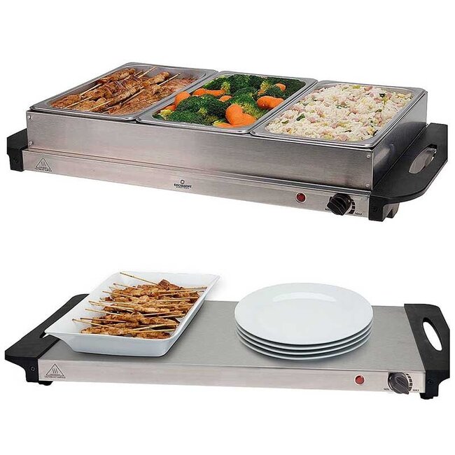 Excellent Electrics Buffetwärmer mit Warmhalteplatte - 300 W