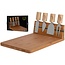 Excellent Houseware Bamboo cheese board with 4 cheese knives