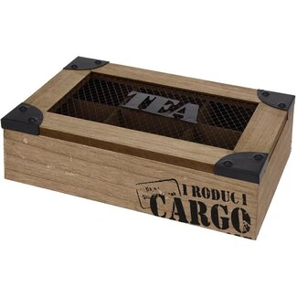 Tea chest 6 compartments