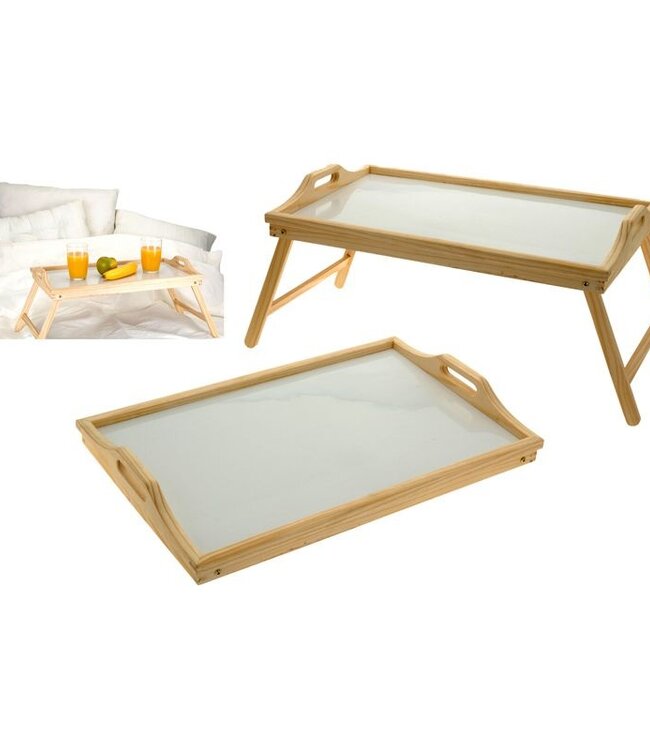 Houten dienblad voor op bed
