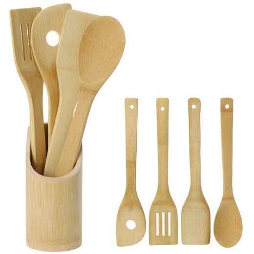 Excellent Houseware Bamboe Keukengerei – houten spatels