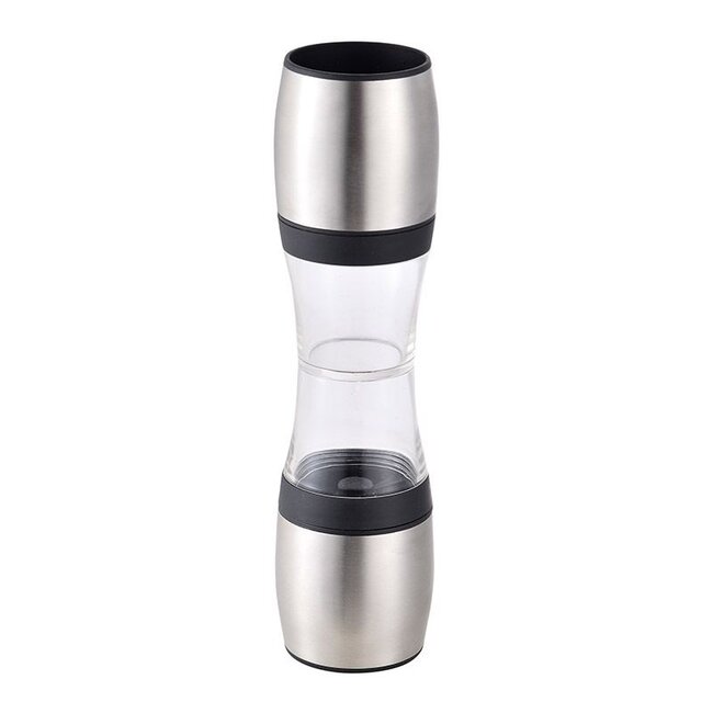 Bergner Masterpro Stainless Steel Salt and Pepper Mills with Holder