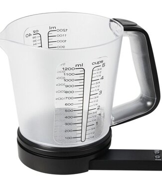 Excellent Houseware Keukenweegschaal met Maatbeker - 1200 ml - tot 5 kg