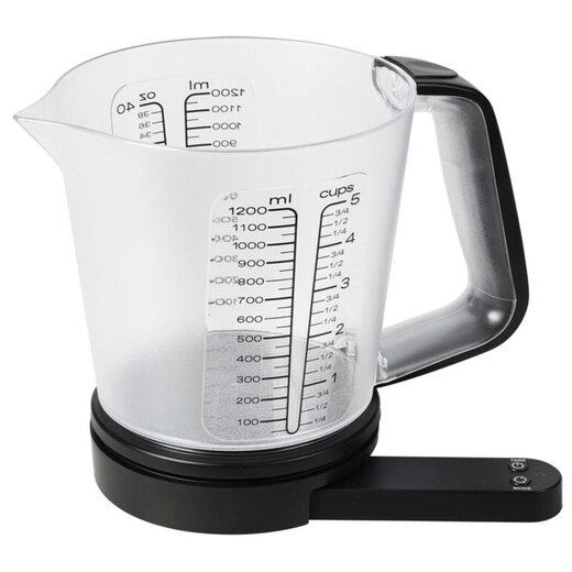 Excellent Houseware Keukenweegschaal met Maatbeker – 1200 ml – tot 5 kg