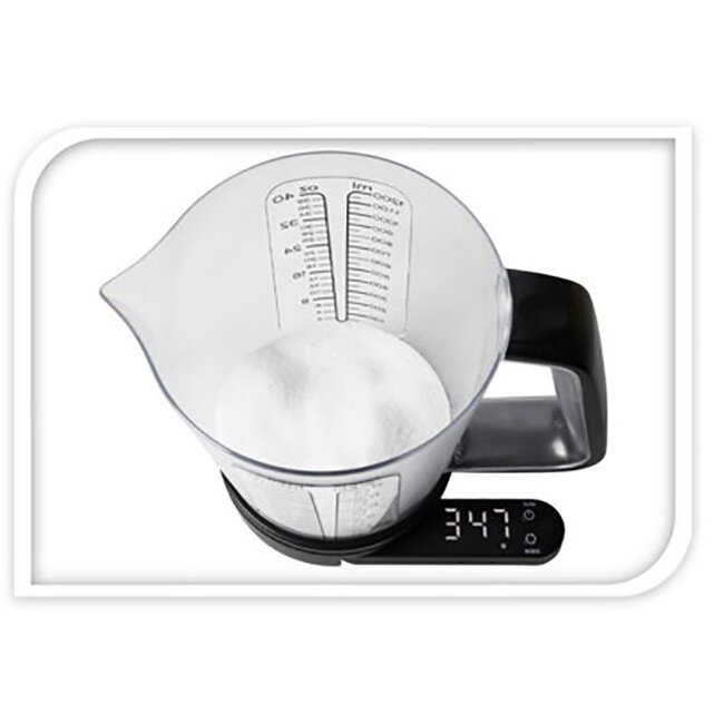 Excellent Houseware Küchenwaage mit 1.200-ml-Messbecher - Bis 5 kg