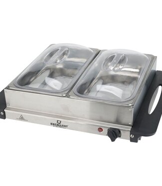 Excellent Electrics Buffetwarmer met Warmhoudplaat - 2x2.4 Liter
