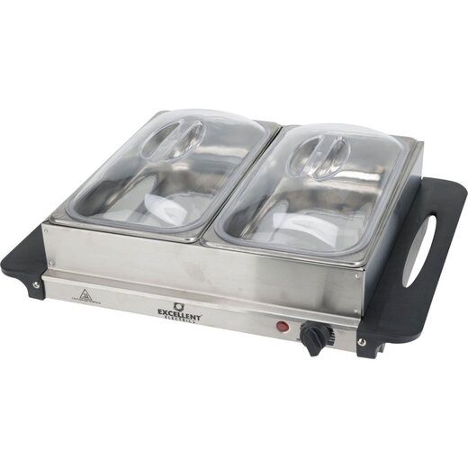 Excellent Electrics Buffetwarmer met Warmhoudplaat – 2x2.4 Liter