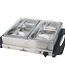 Buffetwarmer met Warmhoudplaat - 2x2.4 Liter