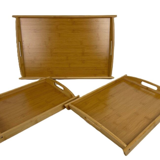 Dienbladen - set van 3 Serveerbladen - Bamboe