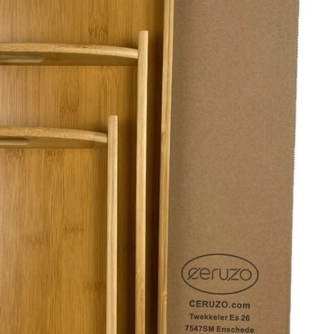 Dienbladen - set van 3 Serveerbladen - Bamboe