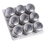 Kruidenrek Magnetisch - 9 RVS Kruidenpotjes