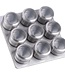 Kruidenrek Magnetisch - 9 RVS Kruidenpotjes