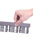Kruidenrek Magnetisch - 9 RVS Kruidenpotjes