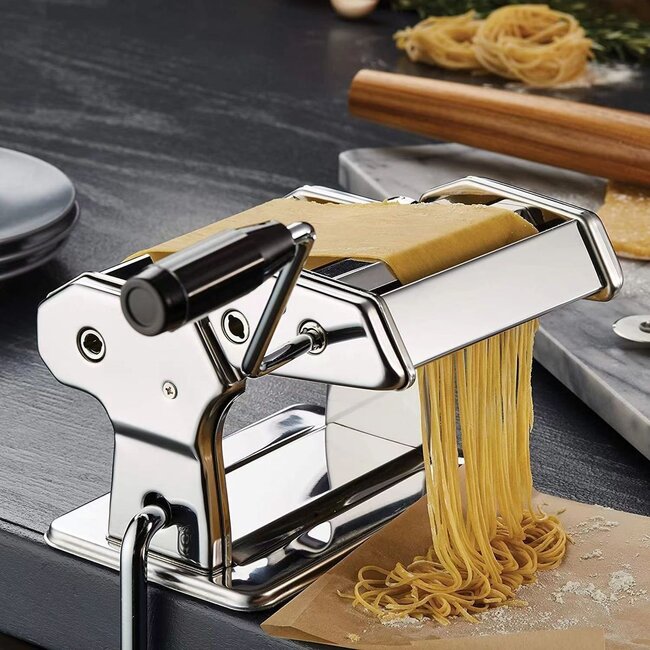 Pastamachine RVS - Spaghetti Machine -  met Tafelgreep