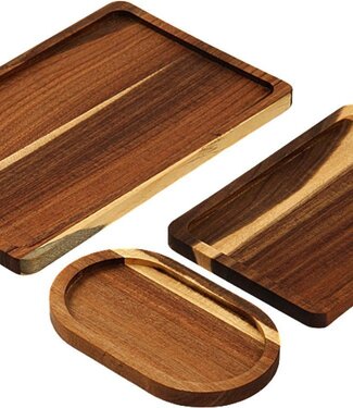 Ceruzo Dienbladen - Acaciahout -  set van 3