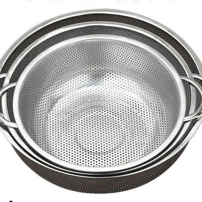 Vergietset - roestvrijstaal - 3-delig