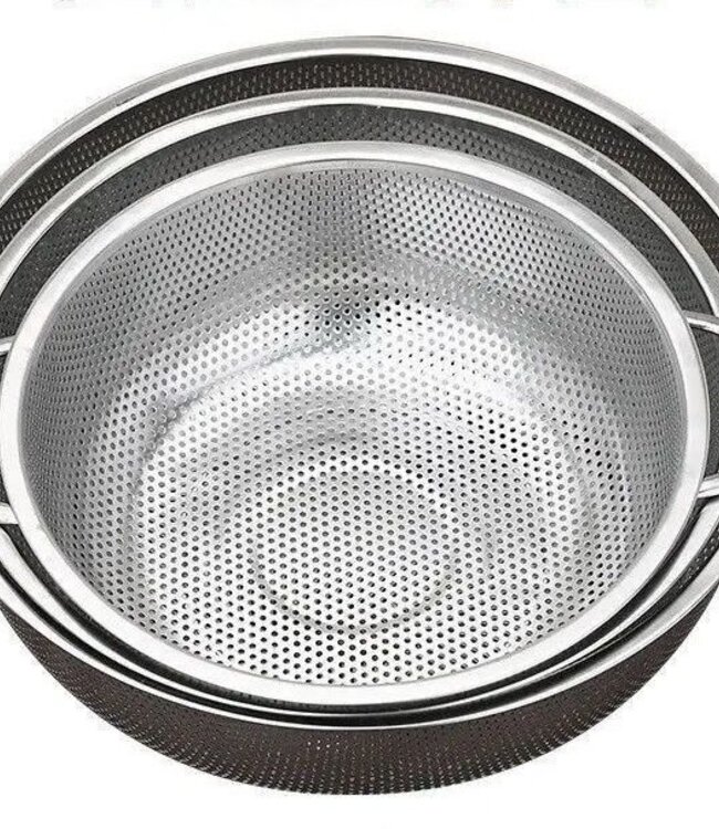 Vergietset - roestvrijstaal - 3-delig