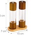 Pepermolen en Zoutmolen set - 21cm - Instelbare Maalgraad - Eikenhout