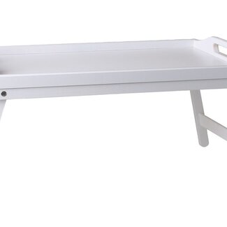 Ceruzo Folding Breakfast Tray - White, 50 × 30 cm