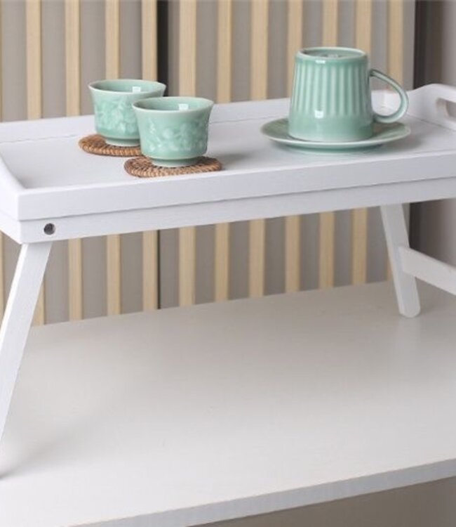 Ontbijt Dienblad - Wit - 50x30 cm  - inklapbaar