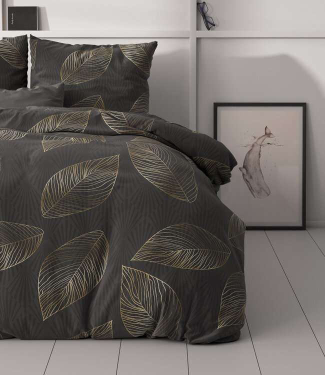Gouden blad Antraciet 140 x 220