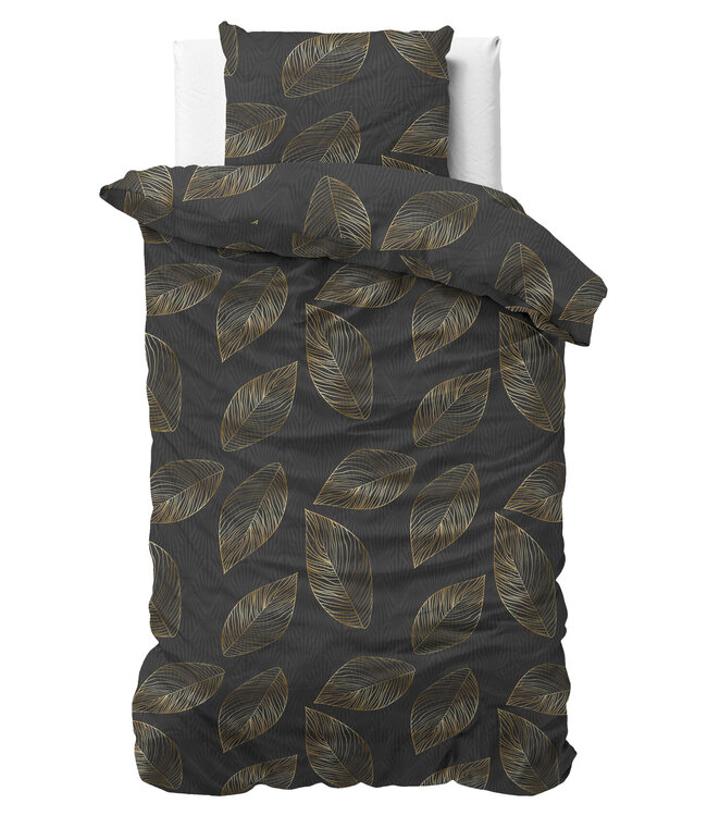 Gouden blad Antraciet 140 x 220