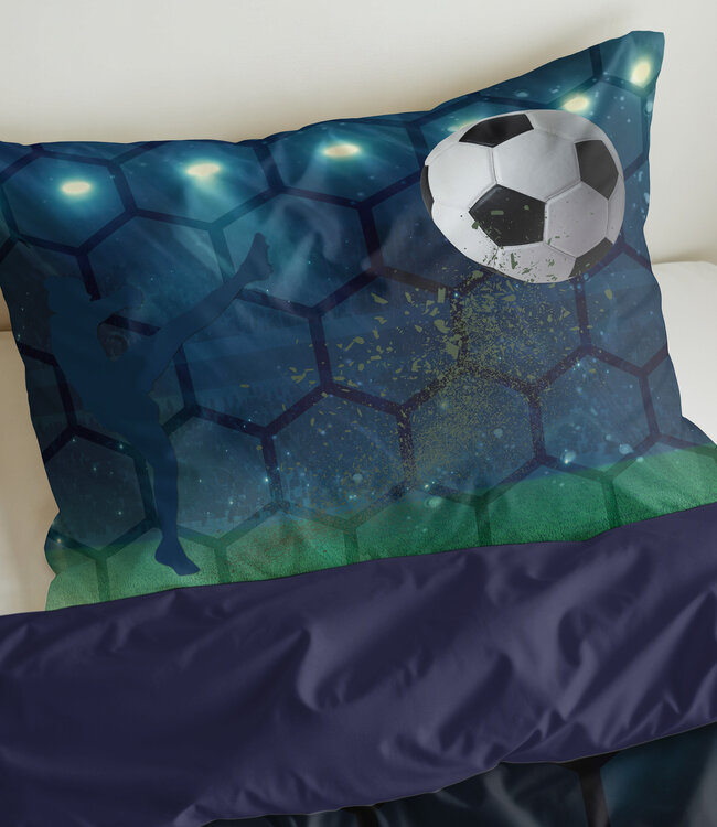 Live voetbal Blauw 140 x 200/220