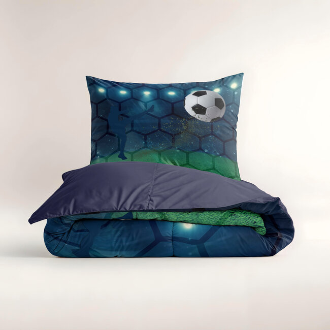 Live voetbal Blauw 140 x 200/220