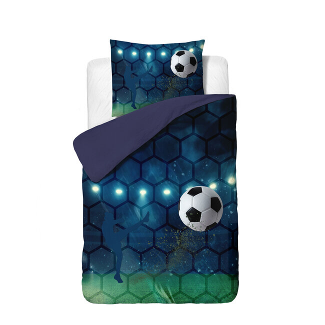 Live voetbal Blauw 140 x 200/220