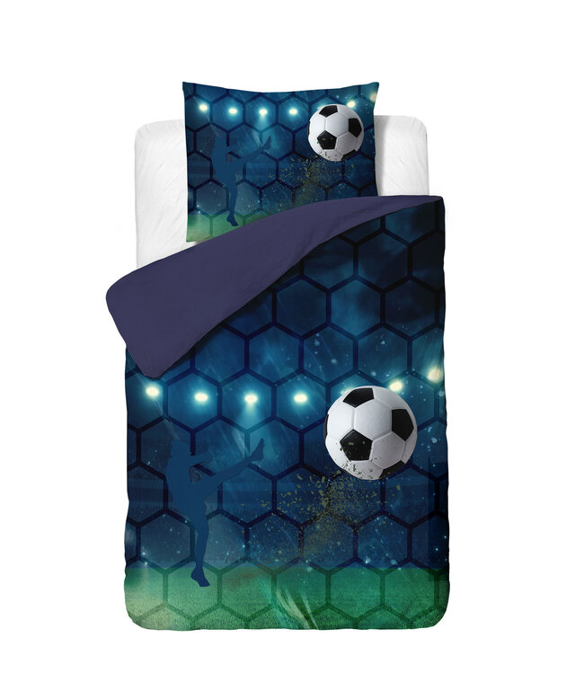 Live voetbal Blauw 140 x 200/220