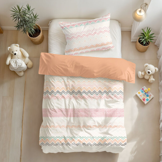 Little Monster Elaya Pink 140 × 200/220 - Duvet Cover