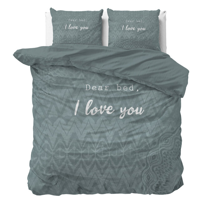 I Love Bed Groen 200 x 200/220
