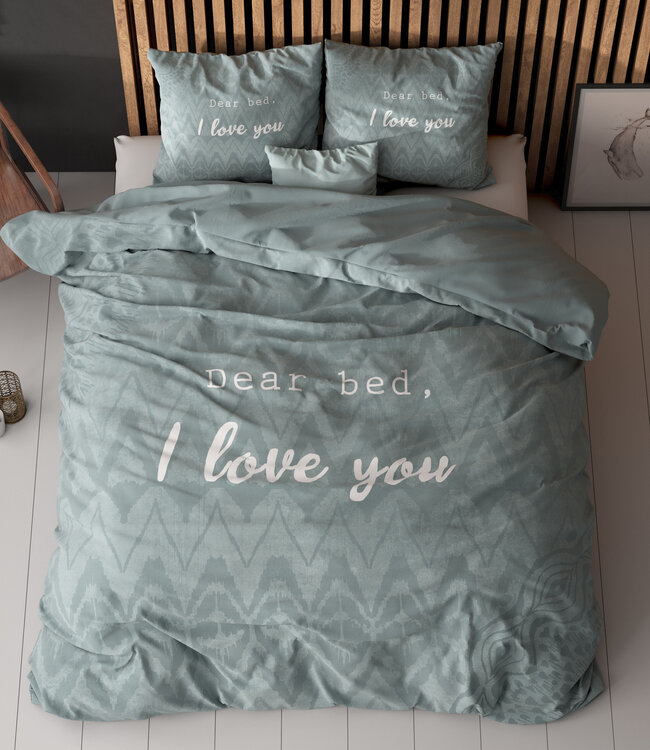 I Love Bed Groen 200 x 200/220