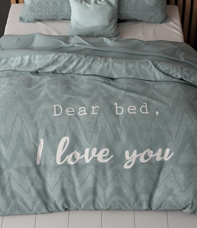 I Love Bed Groen 200 x 200/220