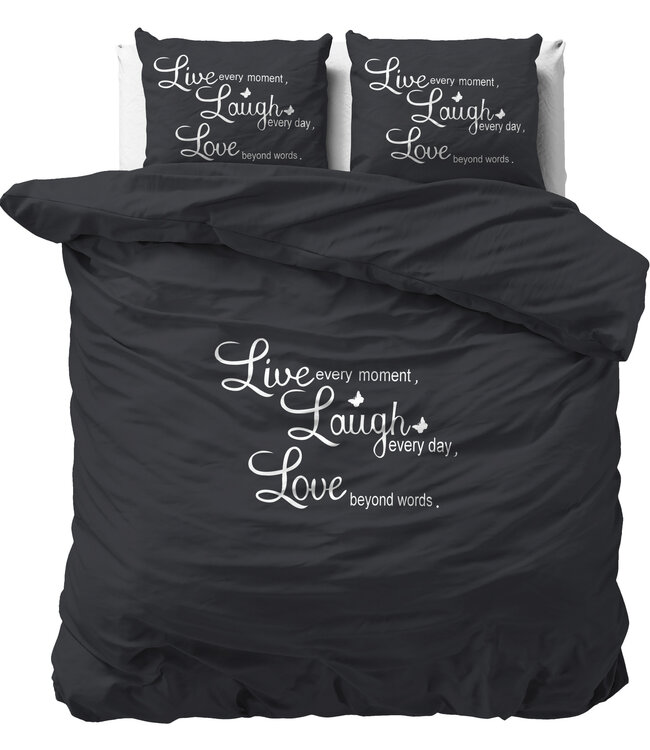 Leef, lach en houd van Antraciet 240 x 220