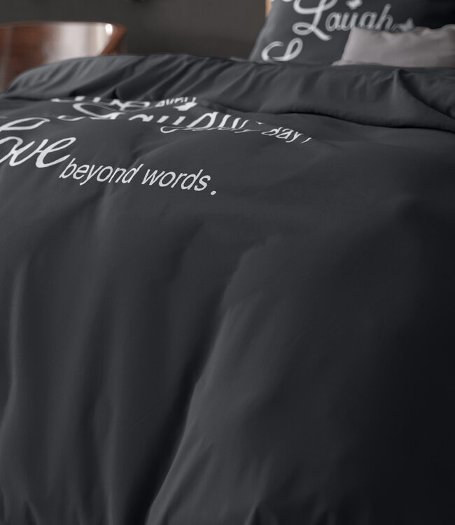 Leef, lach en houd van Antraciet 240 x 220