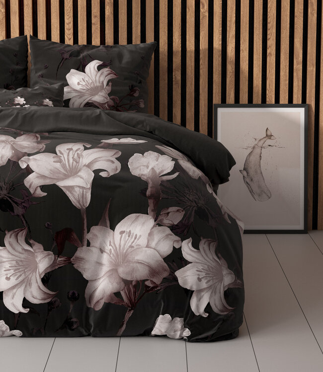 Donkere Bloem Zwart 200 x 220