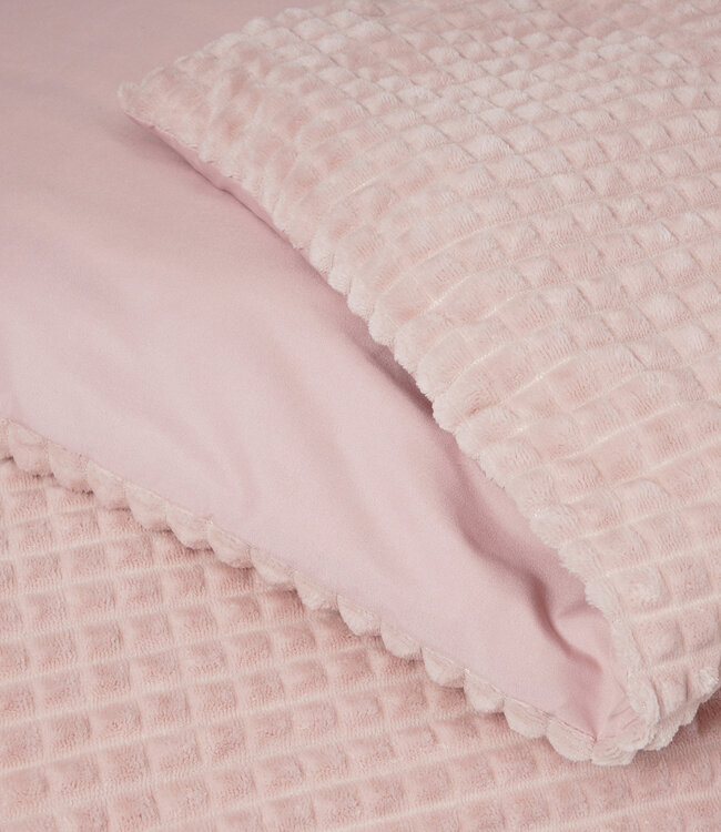 Geruit Teddy Roze 240 x 200/220