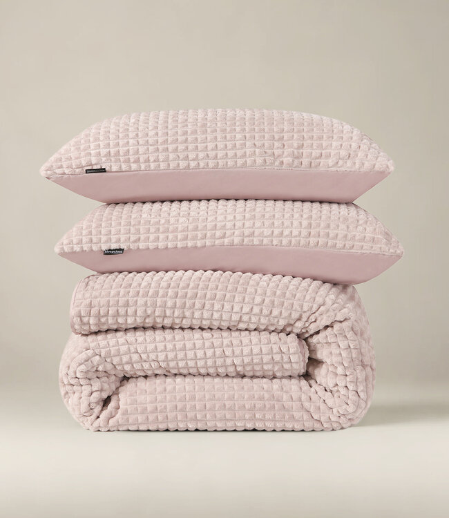 Geruit Teddy Roze 240 x 200/220