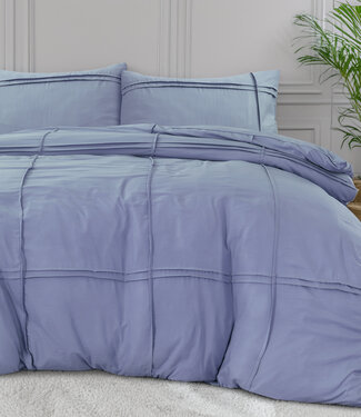 100% Microvezel DD Gewassen getuft Blauw 240 x 200/220