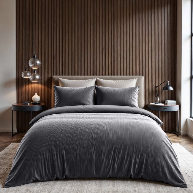 Sleeptime Velvet Cartier Anthracite 140 × 220 - Duvet Cover